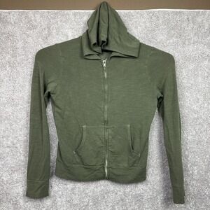 Monrow Supersoft Zip Up Hoody Size Medium Army Green Hoodie Jacket‎